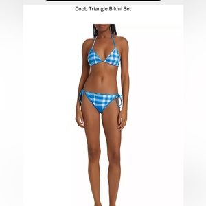 Burberry blue triangle bikini set